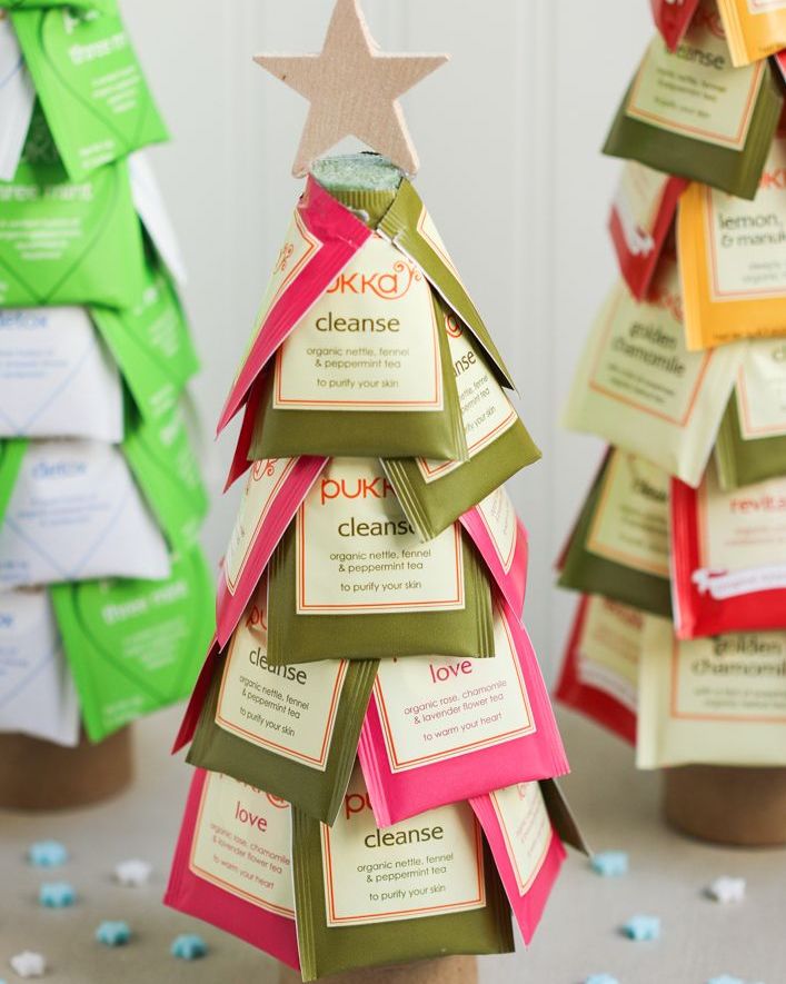 saját készítésű karácsonyi ajándék ötlet - tea fa 